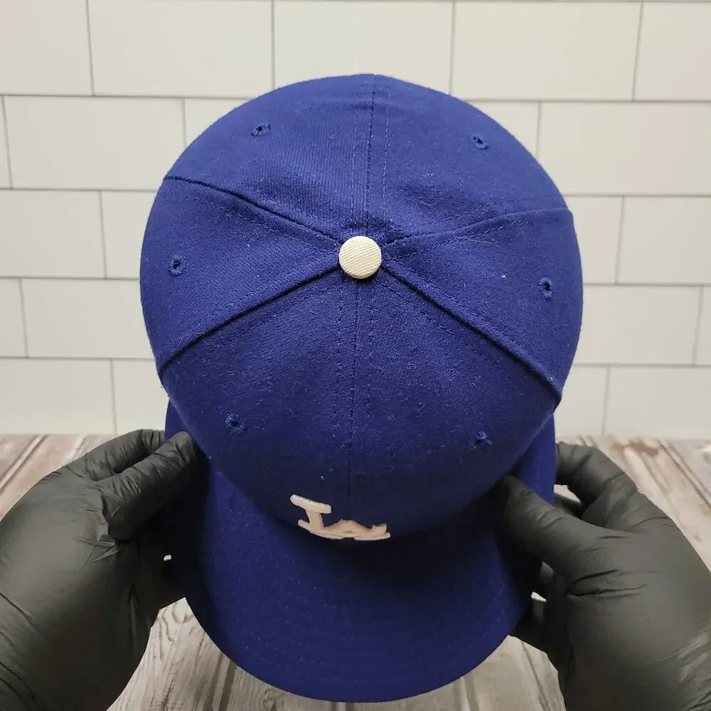 New Era 59FIFTY Los Angeles Dodgers On Field Fitted Hat Blue Size 7 3/8